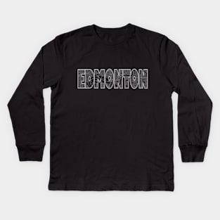 Edmonton Street Map Kids Long Sleeve T-Shirt